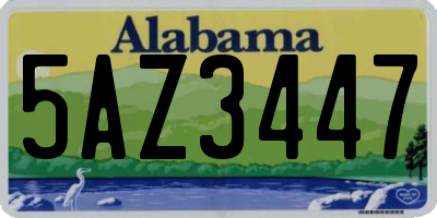 AL license plate 5AZ3447