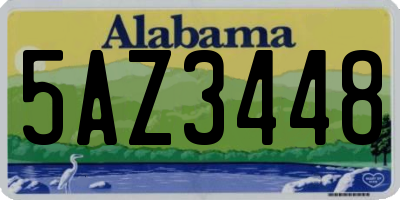AL license plate 5AZ3448