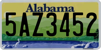 AL license plate 5AZ3452