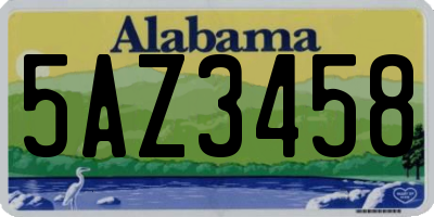 AL license plate 5AZ3458