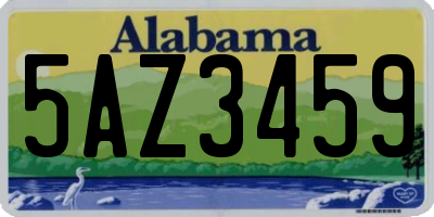 AL license plate 5AZ3459