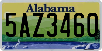 AL license plate 5AZ3460