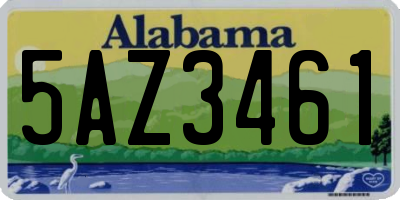 AL license plate 5AZ3461