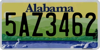 AL license plate 5AZ3462