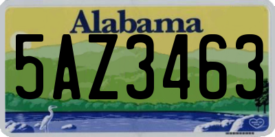 AL license plate 5AZ3463