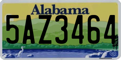 AL license plate 5AZ3464