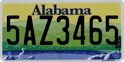 AL license plate 5AZ3465