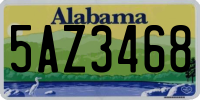 AL license plate 5AZ3468