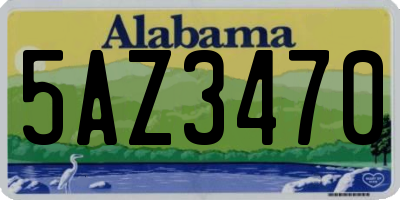AL license plate 5AZ3470