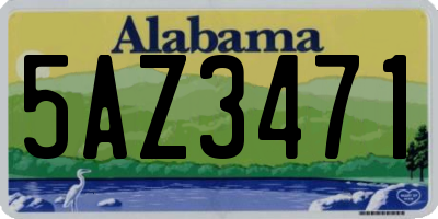 AL license plate 5AZ3471