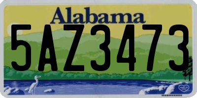 AL license plate 5AZ3473