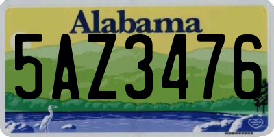 AL license plate 5AZ3476