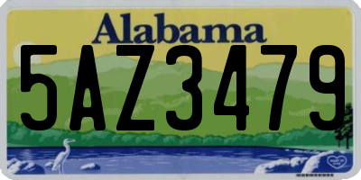 AL license plate 5AZ3479