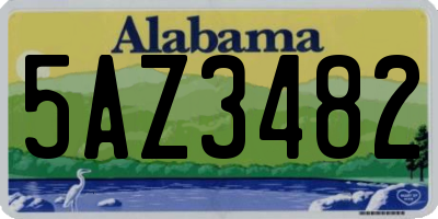 AL license plate 5AZ3482