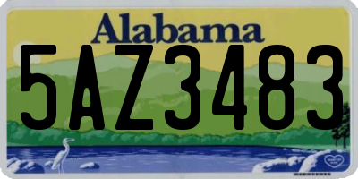 AL license plate 5AZ3483