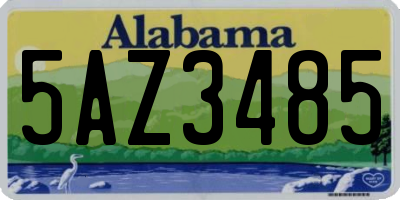 AL license plate 5AZ3485