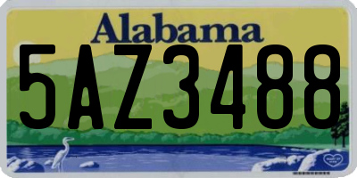 AL license plate 5AZ3488