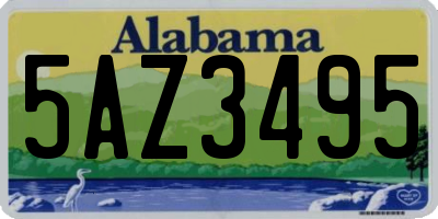 AL license plate 5AZ3495