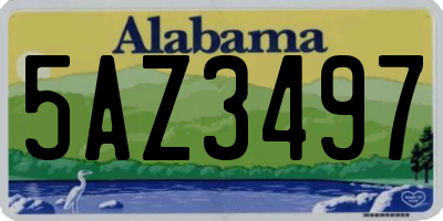 AL license plate 5AZ3497