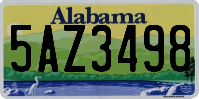 AL license plate 5AZ3498