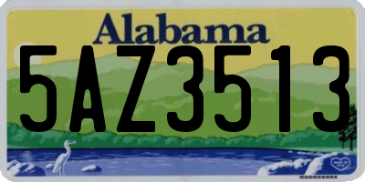 AL license plate 5AZ3513