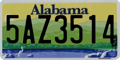 AL license plate 5AZ3514