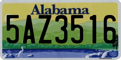 AL license plate 5AZ3516