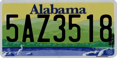 AL license plate 5AZ3518