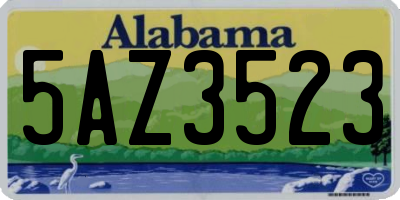 AL license plate 5AZ3523