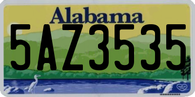 AL license plate 5AZ3535