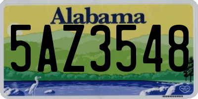 AL license plate 5AZ3548