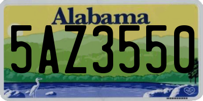 AL license plate 5AZ3550