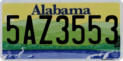 AL license plate 5AZ3553