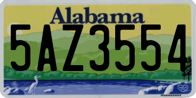 AL license plate 5AZ3554
