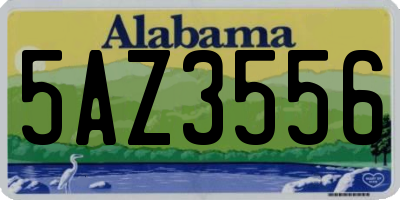 AL license plate 5AZ3556