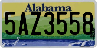 AL license plate 5AZ3558