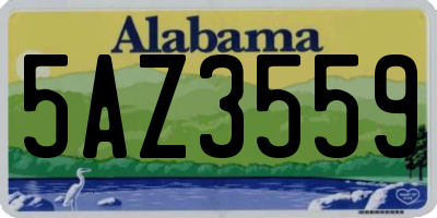 AL license plate 5AZ3559
