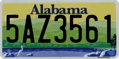 AL license plate 5AZ3561
