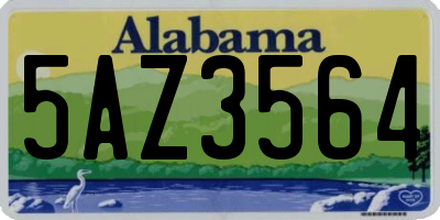 AL license plate 5AZ3564