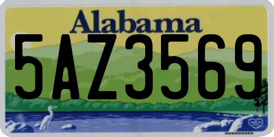 AL license plate 5AZ3569