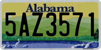 AL license plate 5AZ3571