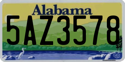 AL license plate 5AZ3578