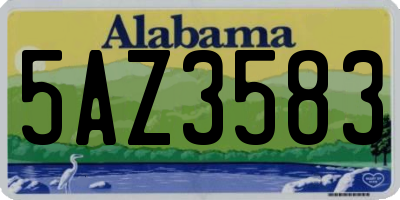 AL license plate 5AZ3583