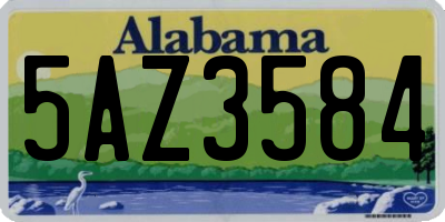 AL license plate 5AZ3584