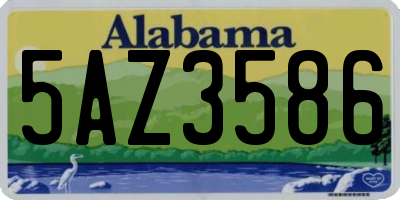 AL license plate 5AZ3586