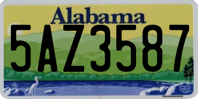 AL license plate 5AZ3587