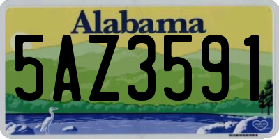 AL license plate 5AZ3591