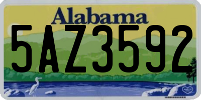 AL license plate 5AZ3592