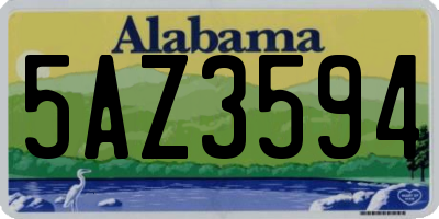 AL license plate 5AZ3594