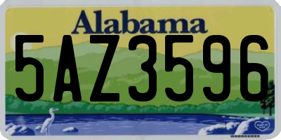 AL license plate 5AZ3596